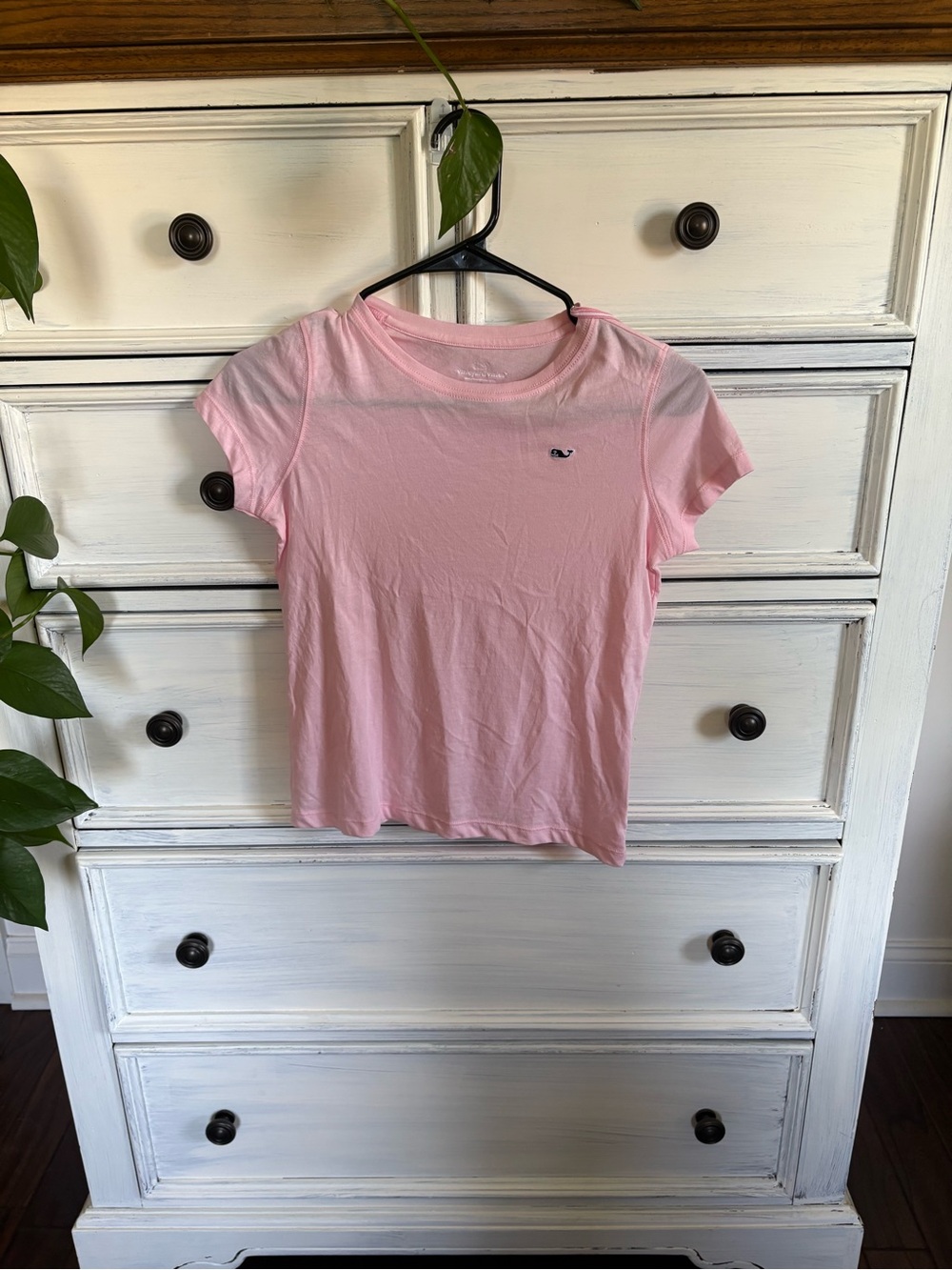 Vineyard Vines Pink Short Sleeve Tee with Whale Logo
